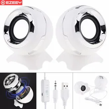 EZEEY Q8 мини компьютер звуковая коробка сабвуфер динамик с 3,5 мм аудио разъем и регулятор громкости для ноутбука телефона MP3 MP4