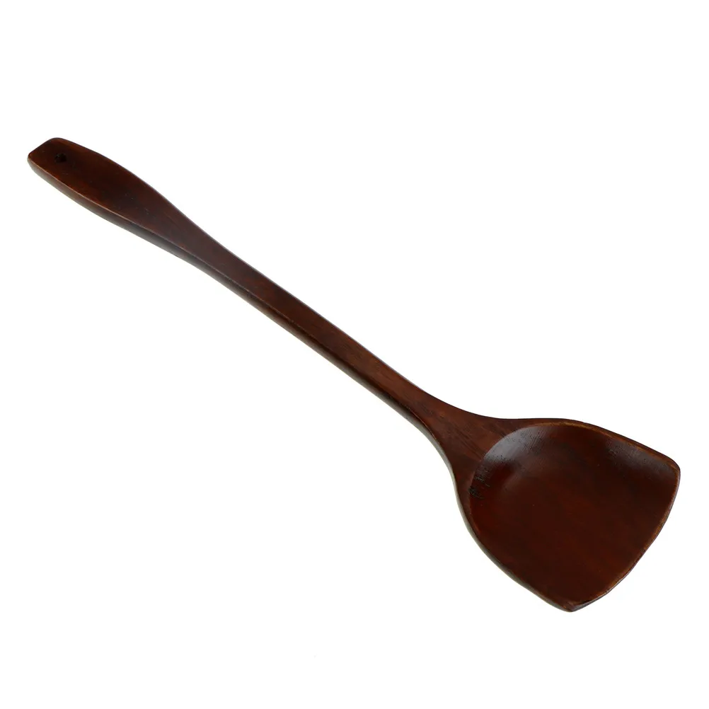 wooden spatula set with holder