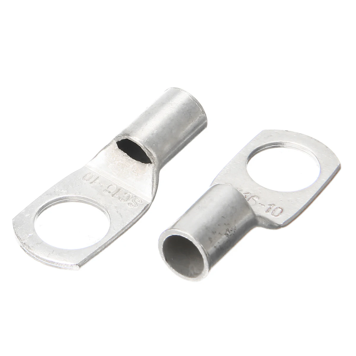 10pcs/set Crimp/Solder Battery Lug Terminal 16mm Cable Connector With 10mm Bolt Hole For Auto Terminals