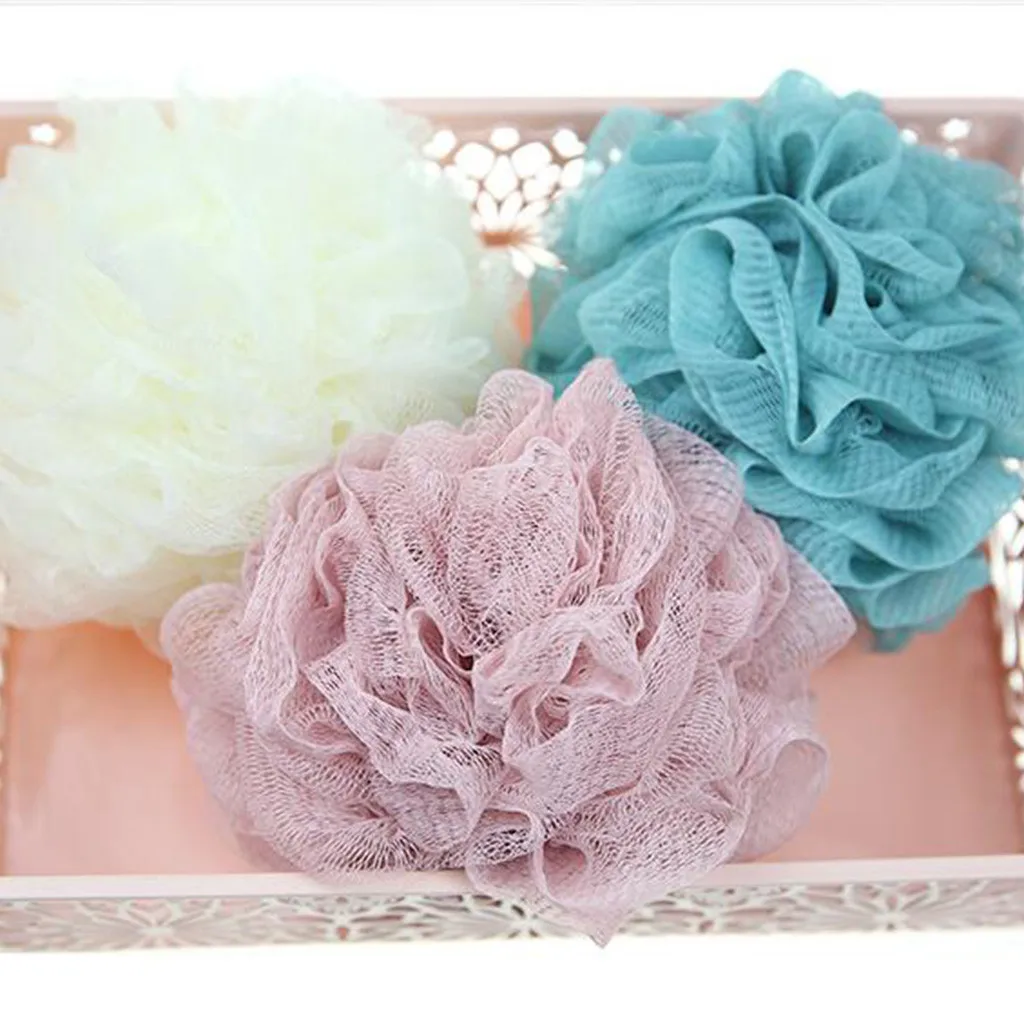 

Convenient Loofah Bath Shower Sponge Pouf Mesh Ball Exfoliating Premium Scrubber L514