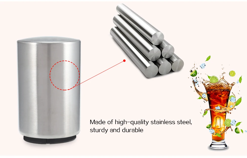 Портативная открывалка для пивных бутылок из нержавеющей стали, автоматические открывалки для бутылок, открывалка для пивных бутылок, открывалка для винных бутылок, подарки для бара, кухонные инструменты