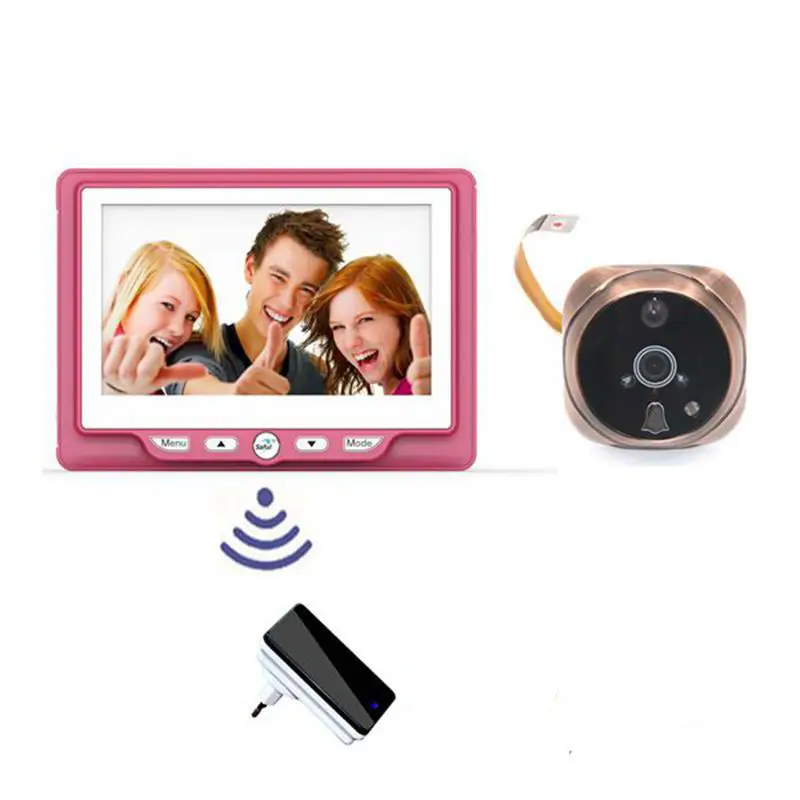 

2016 Newest HD Digital 4.3" TFT-LCD Screen Peephole Door Viewer Video Doorbell with dingdong doorbell