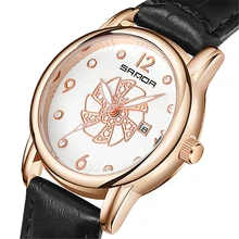 Top Brand watches red/white/black leather band quartz movement wristwatches fashion women watches dress casual ladies watch P223