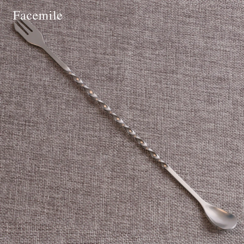 

26CM Stainless Steel Drink Cocktail Mixer Bar Muddler Spoon Puddler Stirring Spoon Swizzle Stick Whisk Mixing Tool 54014 Gift
