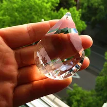 144 шт./лот 50 мм прозрачный цвет кристалл граненые Призмы Стеклянные Подвески хрустальные призмы для занавесок украшения дома