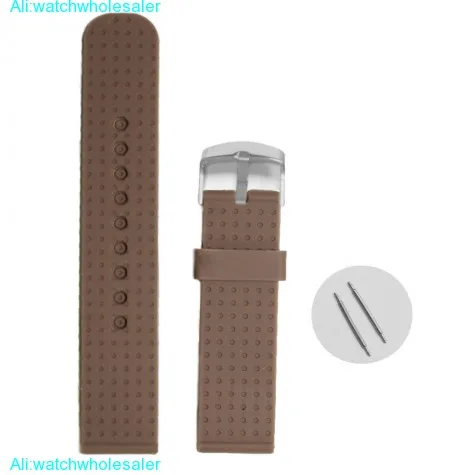 22mm Cool Sepia Color Silicone Jelly Rubber Unisex Watch Band Straps WB1053N22JB