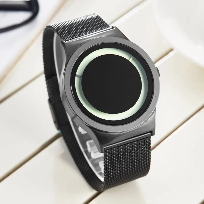 Creative Watch Men Women Watch Personality Minimalist Unique Turntable Dial Watch Casual Steel Black Gold Men Quartz Wristatch Creative Watch Men Women Watch Personality Minimalist Unique Turntable Dial Watch Casual Steel Black Gold Men Quartz Wristatch
