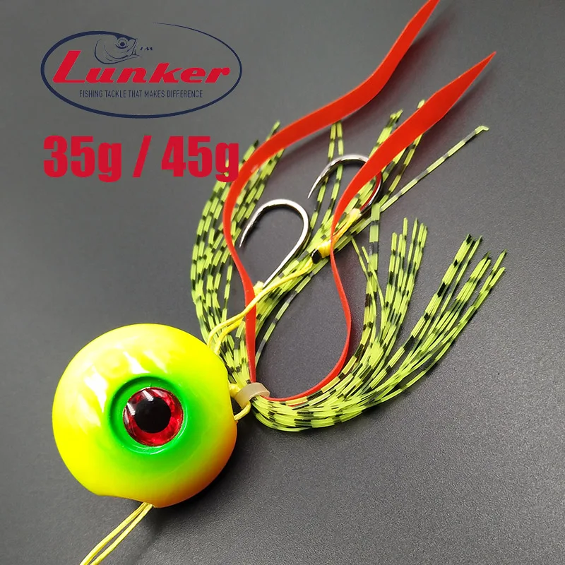

Lunker tai kabura 35 45g rubber metal slow jig head red snapper skirts sea slow jigging salt water fishing lure inchiku madai