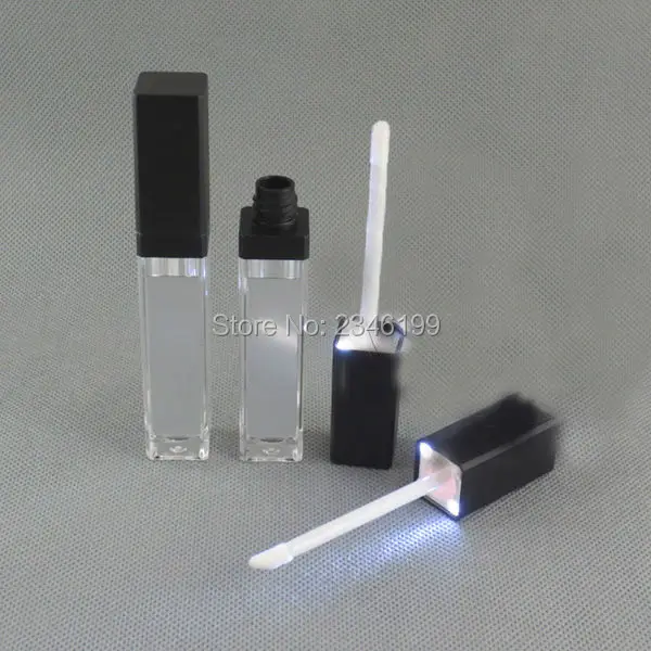 

8ML 20pcs/lot Superior Arcylic LED Lip Gloss Tube, Empty Lip Gloss Container with LED n Mirror, High Fashion Lip Cream Tubes