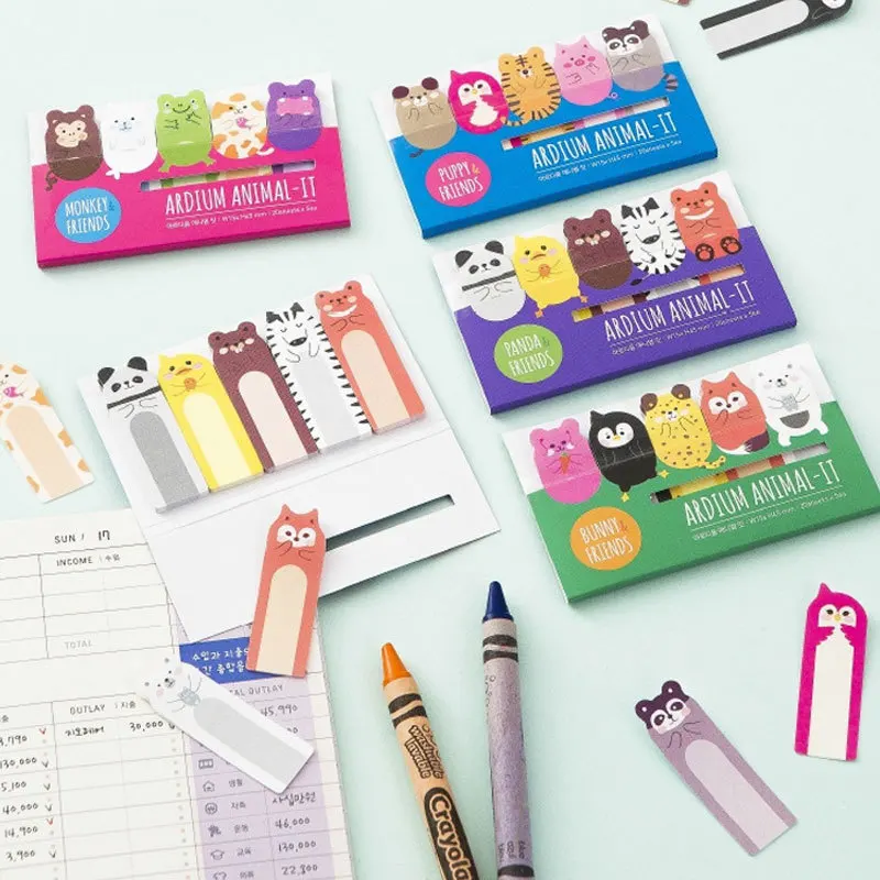 1 х липкая Блокнот Kawaii Канцелярские товары мультяшная Животные страниц маркер