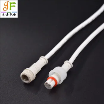 

200pairs4 Core 4pin 15mm White/black Plastics waterproof IP65 led connector for strip light male and female 0.3mm 22AWG Wire
