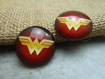 

5pcs 25mm Handmade Photo Glass Cabochons (Wonder Woman) GH9-21
