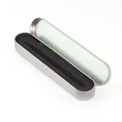 Оптовая продажа Высококачественная железная коробка пенал держатель ручки подарок для рекламной упаковки ручки Серебристая коробка