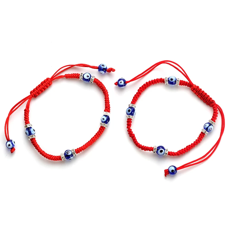 MEIBEADS Красный Регулируемый тканевый веревочный шарм браслеты веревки круглые