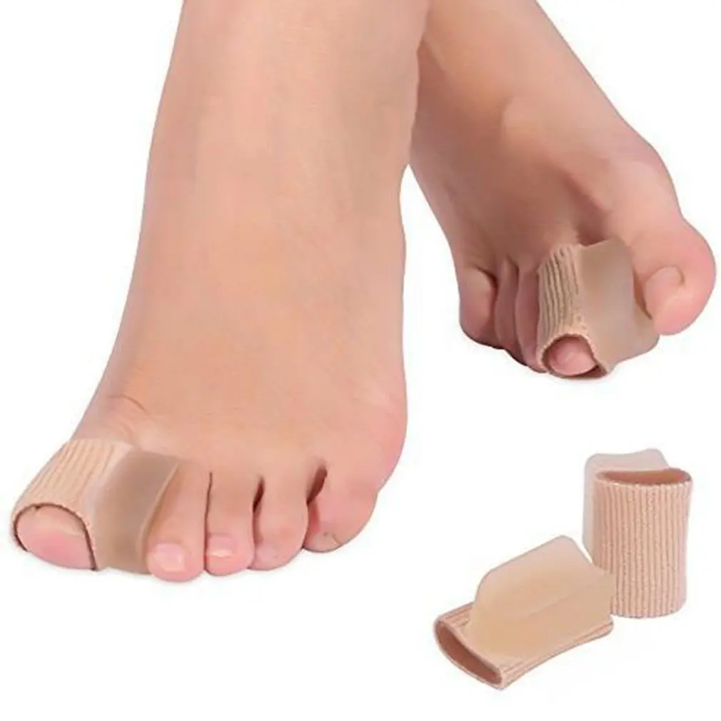 Силиконовый разделитель для пальцев ног Bunion корректор для бандаж на палец ткань разделитель пальцев с мягкой гелевой подкладкой для Hallux Valgus