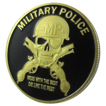 

UNITED STATES Military Police Mess with the best Gold Plated COIN 1098#