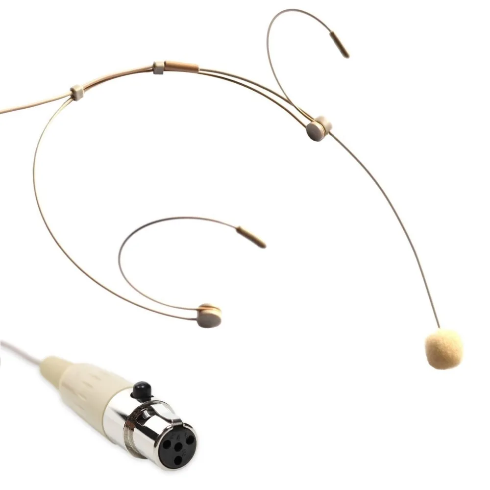 Bolymic бежевая гарнитура microfono головной микрофон для Shure wireless (TA4F) Mini 4 Pin XLR microfone |