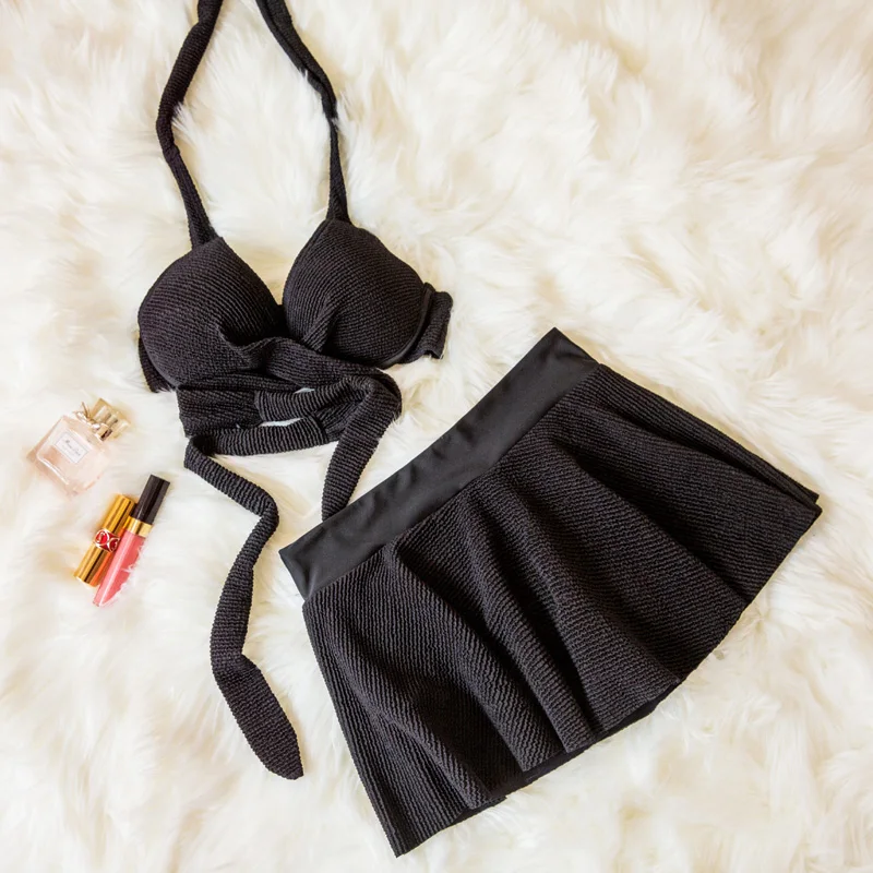

Retro Tankini Swimwear Skirt Women Ruched Tummy Control Swimsuit Shorts Monokini Female Bathing suit Dress Biquinis 2019 mujer B