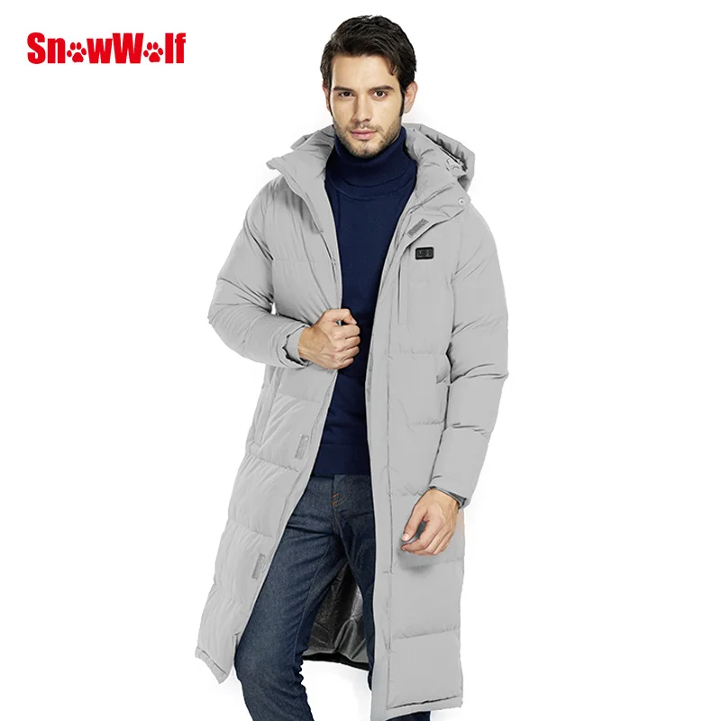 Online SNOWWOLF 2019 chaqueta térmica con USB para hombre y mujer, para invierno, al aire libre para amantes, abrigo térmico con capucha, ropa térmica eléctrica para senderismo