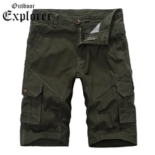 Горячие летние мужские армейские карго рабочие повседневные Бермуды Шорты мужские модные джоггеры комбинезон военные брюки плюс размер 30-40