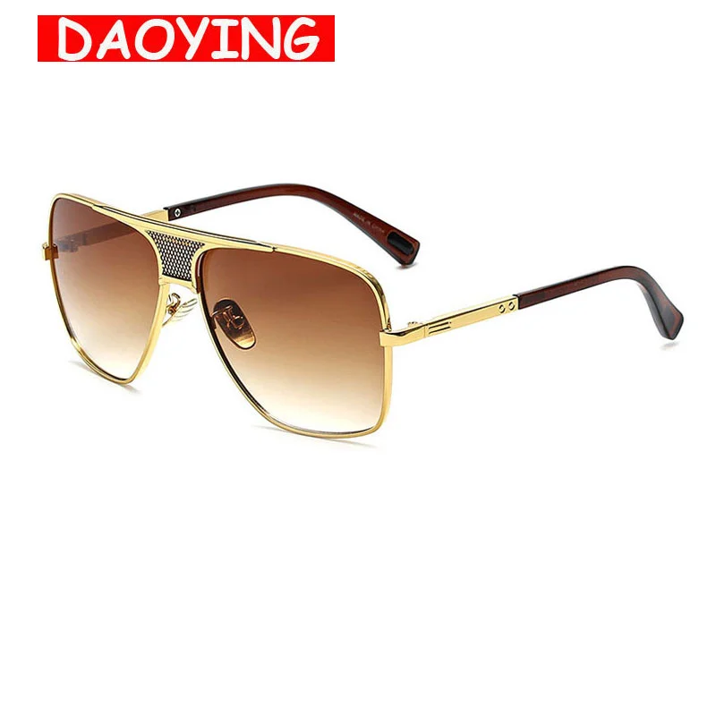 

DAOYING Fashion Sunglasses Women Flat Top Style Brand Design Vintage Sun glasses men Shades Big Frame Shades UV400