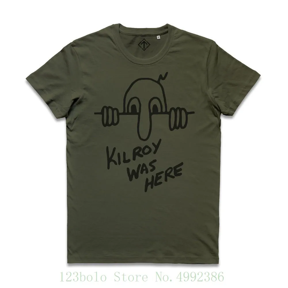 

Maglietta Kilroy Was Here Army War Foo Graffiti D - Day Normandy Mr Chad T Shirt Tees Brand Clothing Funny Tshirt