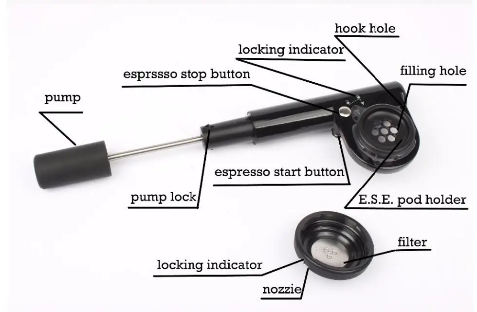 Портативная Кофеварка handpresso, мини кофеварка эспрессо, ручная кофеварка, простая в эксплуатации