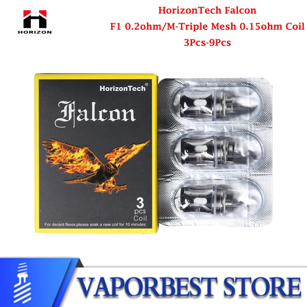 

3Pcs-9Pcs Original HorizonTech Falcon F1 0.2ohm/M-Triple Mesh 0.15ohm Core Head Electronic Cigarette For HorizonTech Falcon Tank