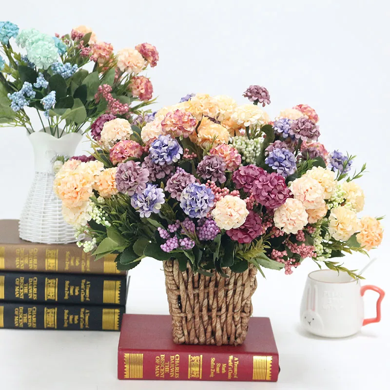 Flone Artificial Plants Silk Daisy Fake Flowers Daisy For Home Decoration Accessories Flower Wall Wedding Garden Decoration (3)