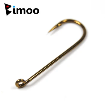 

Bimoo Premium 25pcs Streamer Fly Hook 3X Long Shank 2X Strong Wire Bronzed Finish Stone Prince / Copper John Fly Tying Hook