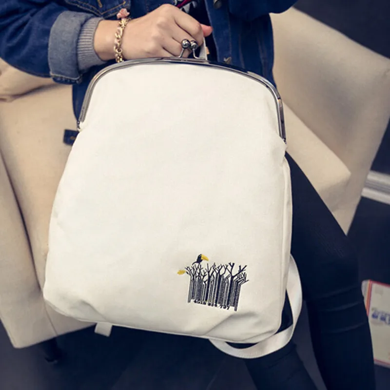 

Women Personality Japan and Korean Style Canvas Backpack Fashion Simple Casual School Bag High Quality Bagpack Mochila Feminina