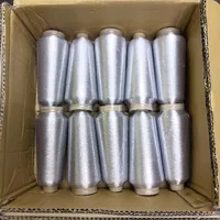 10pcs Metallic Embroidery Thread – 125g Paper Cones, 150D/2 Gold & Silver for Machine Embroidery - Image 4