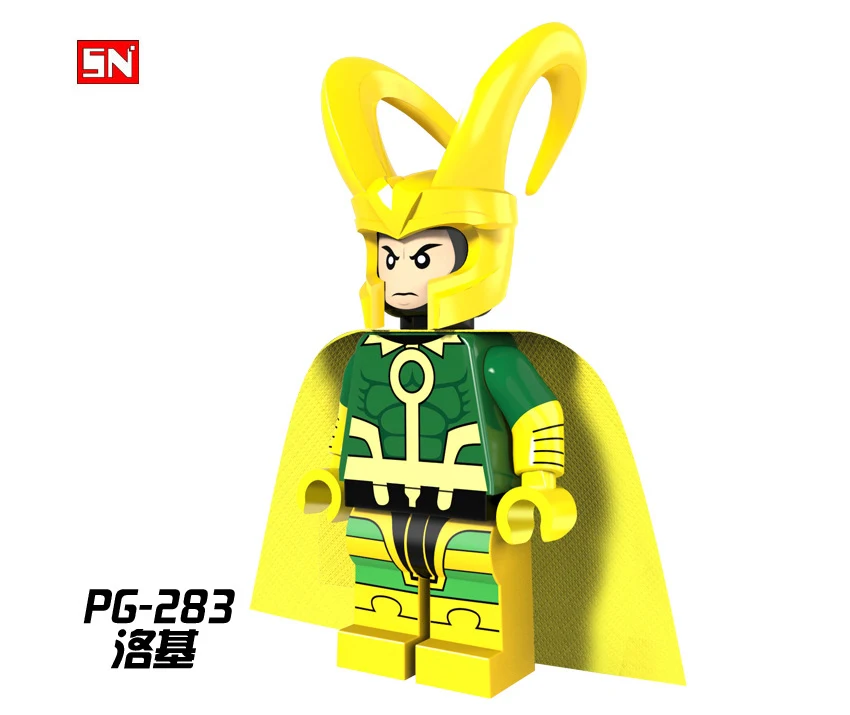 SN 10 шт. PG283 Loki Aquaman Cyborg Watchman Harley Quinn супер герой Кирпичи Строительные блоки игрушки