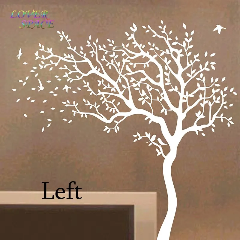 Huge White Tree Wall Decal Nursery And Birds Art Baby Kids Huge White Tree Wall Decal Nursery And Birds Art Baby Kids Room Sticker Nature Decor 210 213cm In Stickers From Home Garden On