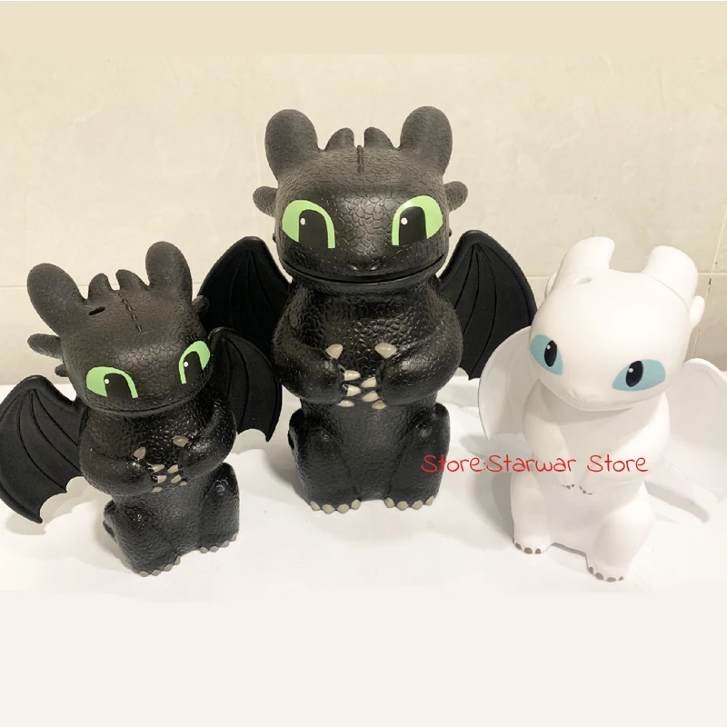 

2019 Anime How to Train Your Dragon 3 Toothless Popcorn Bucket Night Fury Doll Toys Gift for Children Adults Collection