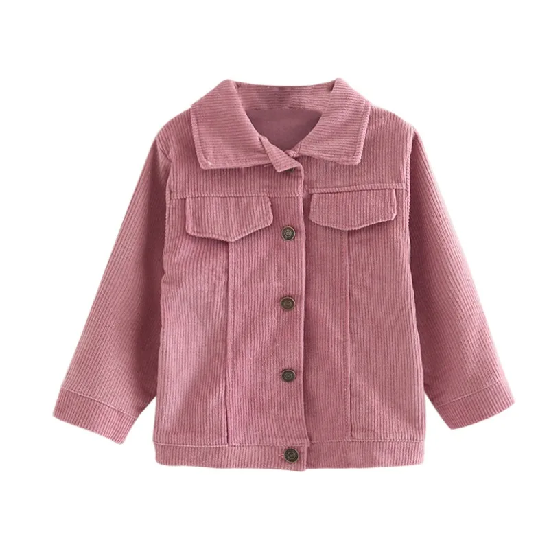 1 6T Children Baby Jacket Corduroy GirlsRetro Corduroy Jacket Cotton