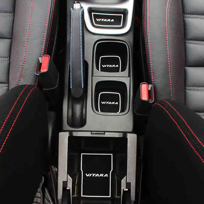 

18pcs Car-Styling Latex Car-Covers Non-Slip Sticker Interior Door Pad Cup Cover Gate Slot Mat Decoration For Suzuki VITARA 2016