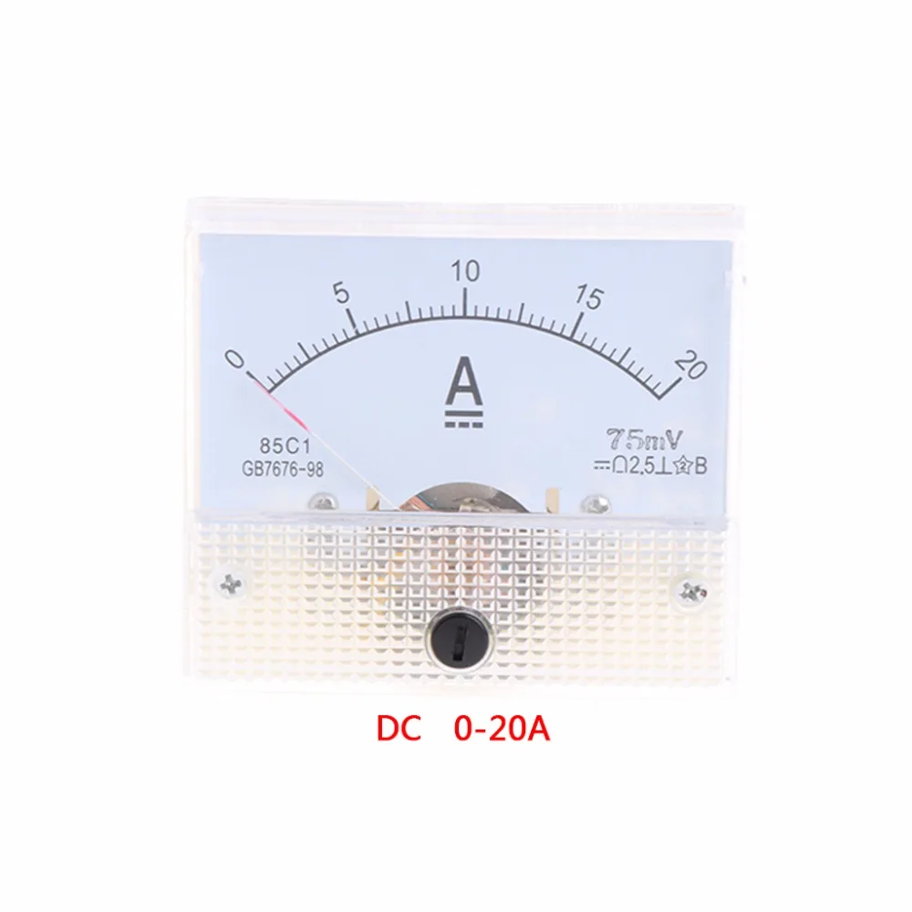 

OOTDTY DC 0-20A Amperometer Dial Current Meter Tester Panel For Experiment Or Home Use #9A30152#