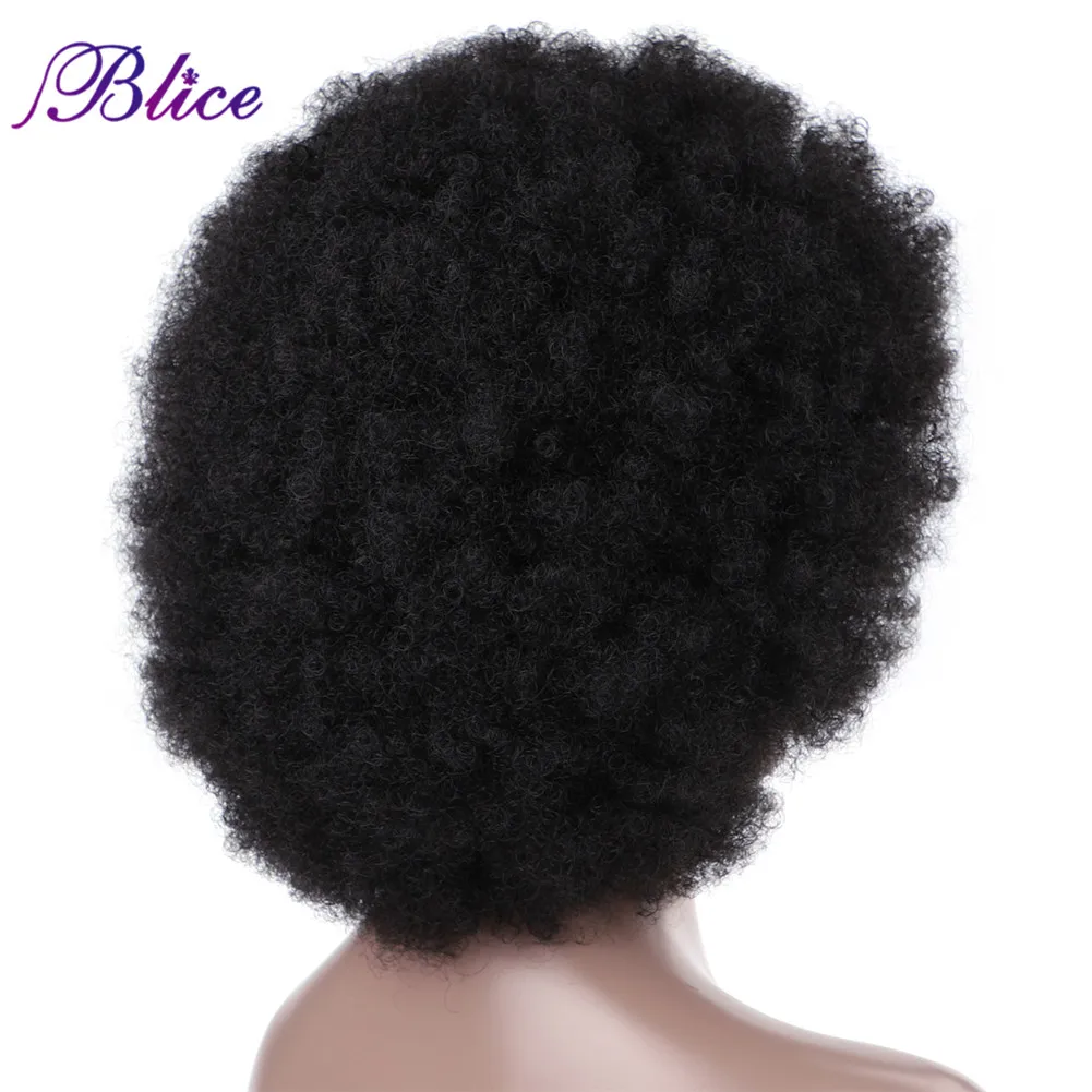 Афро кудрявый синтетический 16 дюймов парики канекалон термостойкие афроамериканцы косплей ежедневно большой парик волос
