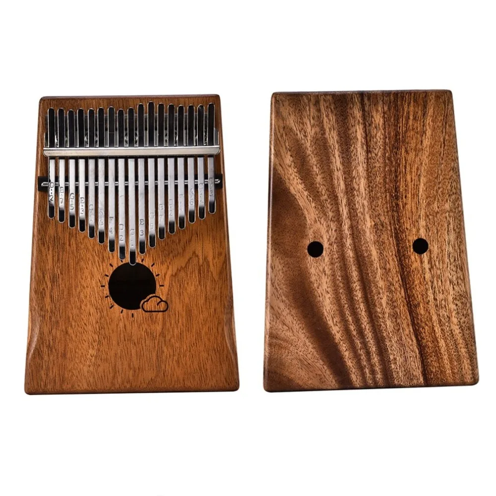 17 Keys Wood Thumb Piano Kalimba African Musical Toys Solid Mahogany