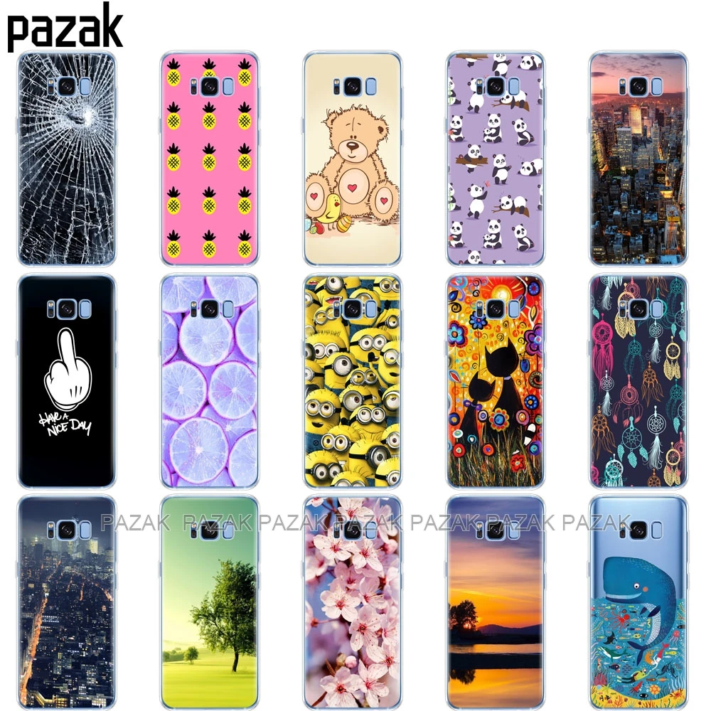 سيليكون الهاتف حقيبة لهاتف سامسونج غالاكسي S8/S8 زائد حالات غطاء لسامسونج S8/S8 زائد الهاتف قذيفة تصميم جديد