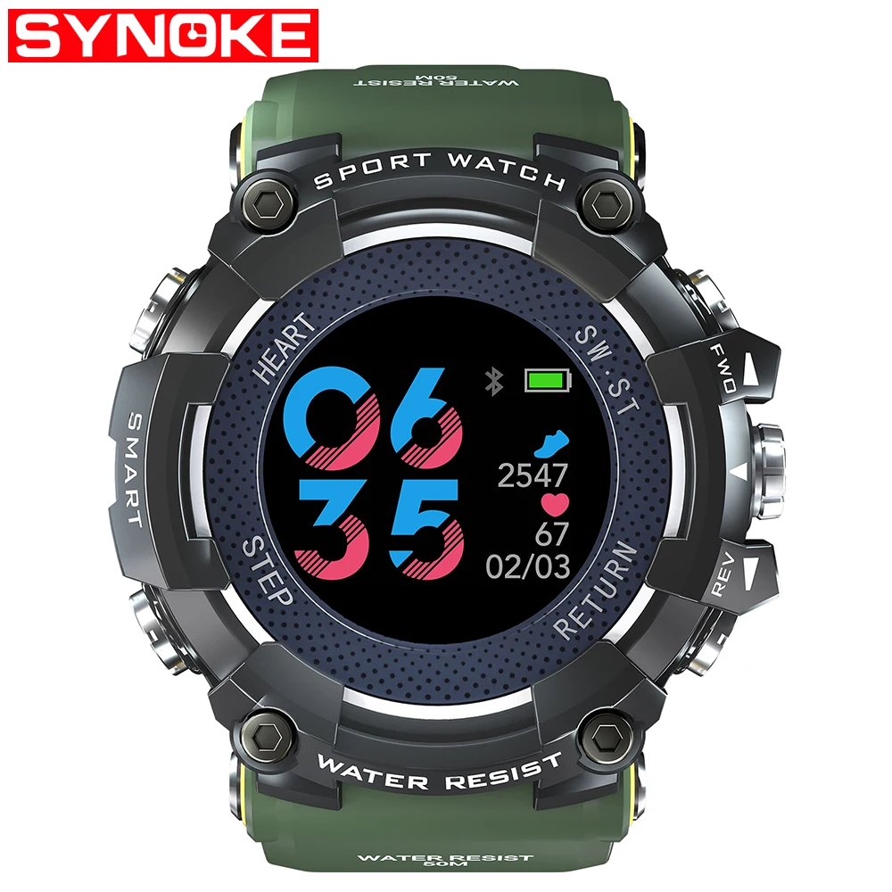 

SYNOKE Smart Sport Watch Bluetooth Men Digital Professional Clock Pedometer Smartwatch Waterproof Sport For ios Android Phone