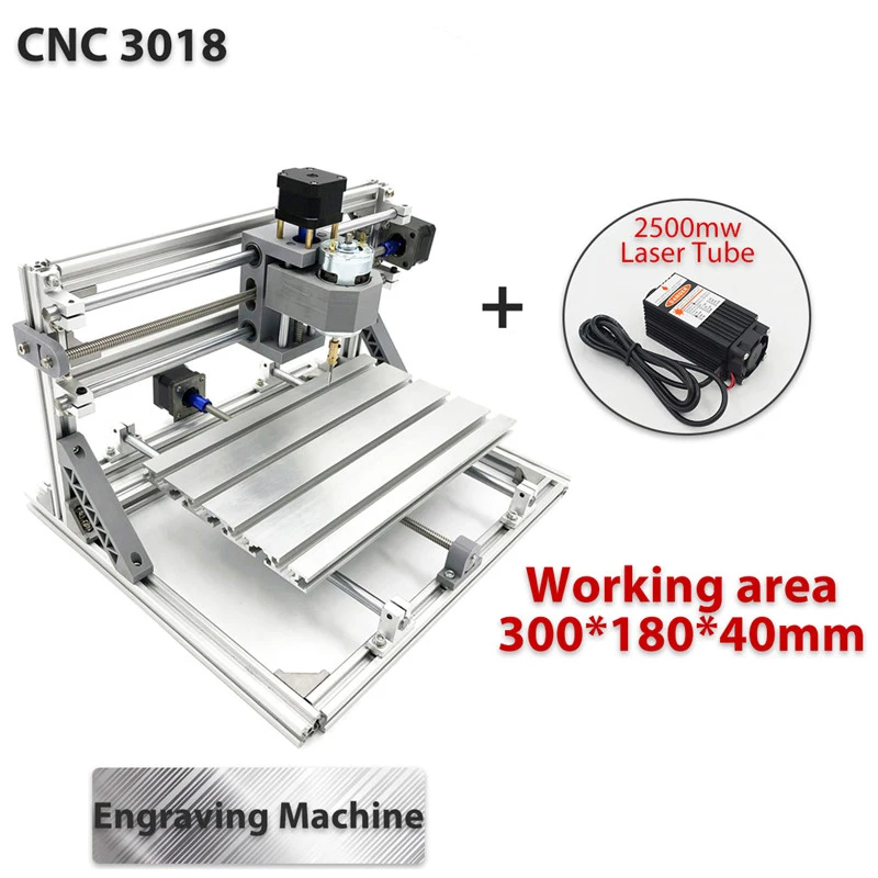3018 3 оси Мини DIY ЧПУ маршрутизатор w/2500 мвт лазерный модуль древесины гравировки резки фрезерный гравер машина