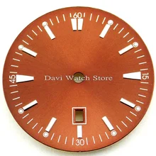 BLIGER стерильный 35 мм кофейный циферблат подходит DG2813/3804 Mingzhu движение часы лица