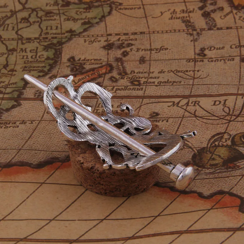 Dropshiping Antique Silver Large Celtics Knots Crown Hairpins Hair Clips Stick Slide Accessories Fashion Jewelry