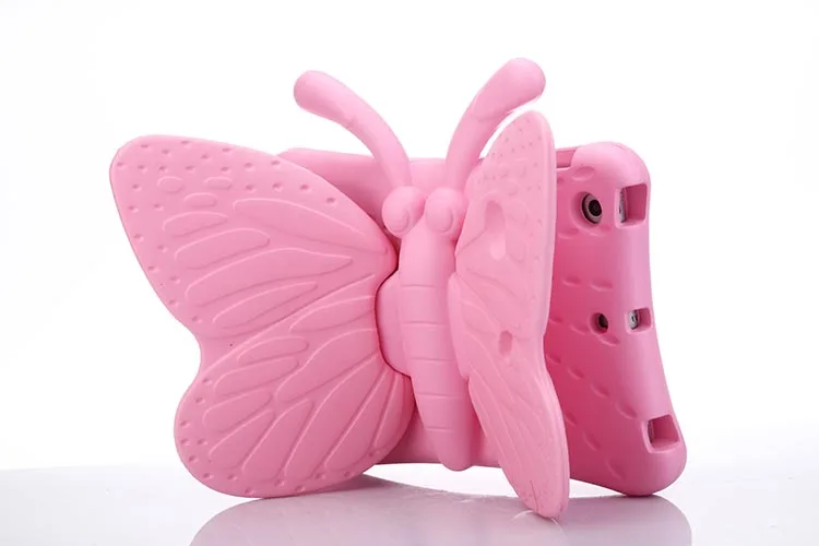 3D EVA противоударный моющийся чехол для iPad air/air2 Pro 9,7 Дети Бабочка Стенд чехол для планшета Полный корпус дети милые - Цвет: Pink