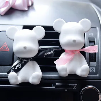 

Cute Plaster Creative Car Air Freshener Handmade Bear Shade Air Conditioning Vent Car Air Fragrance Auto Accessories Car-styling