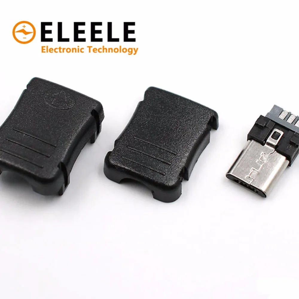 

10pcs Micro USB 5 Pin T Port Male Plug Socket Connector&Plastic Cover for DIY Dropshipping Top Sale PN35