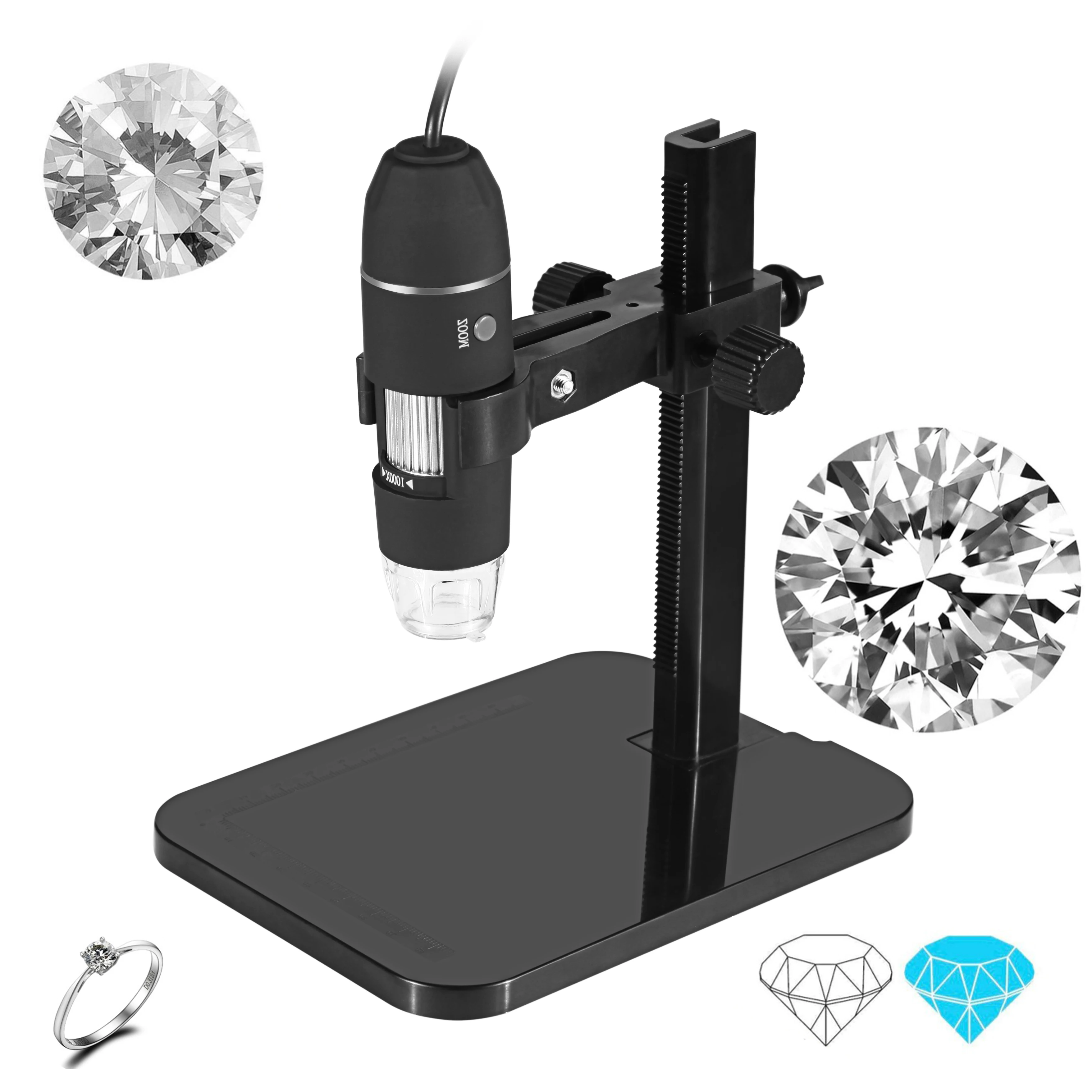 Профессиональный USB цифровой микроскоп 8 светодиодный 2MP 1000X электронный микроскоп Эндоскоп зум Камера лупа+ подъемник стенд инструменты