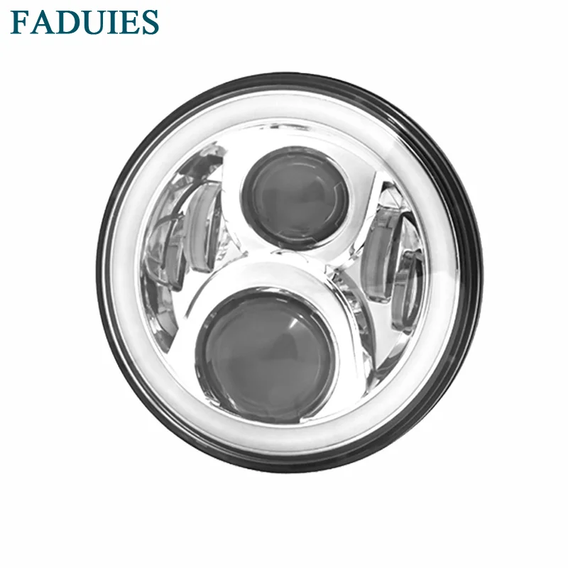 FADUIES 7 in. Daymaker Projector LED Halo Headlamp With Daytime Running light For Harley Switchback FLD Fat Boy FLSTF Road King  (1)